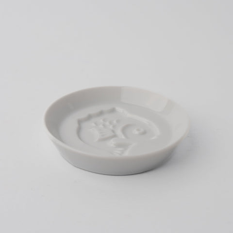 Premium 8.2cm Silhouette Fish Sauce Dish White Japanese Tableware