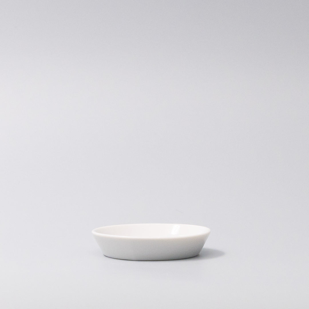 Premium 8.2cm Silhouette Fish Sauce Dish White Japanese Tableware