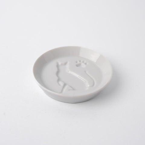 Premium Silhouette Cat Sauce Dish - 8.2cm