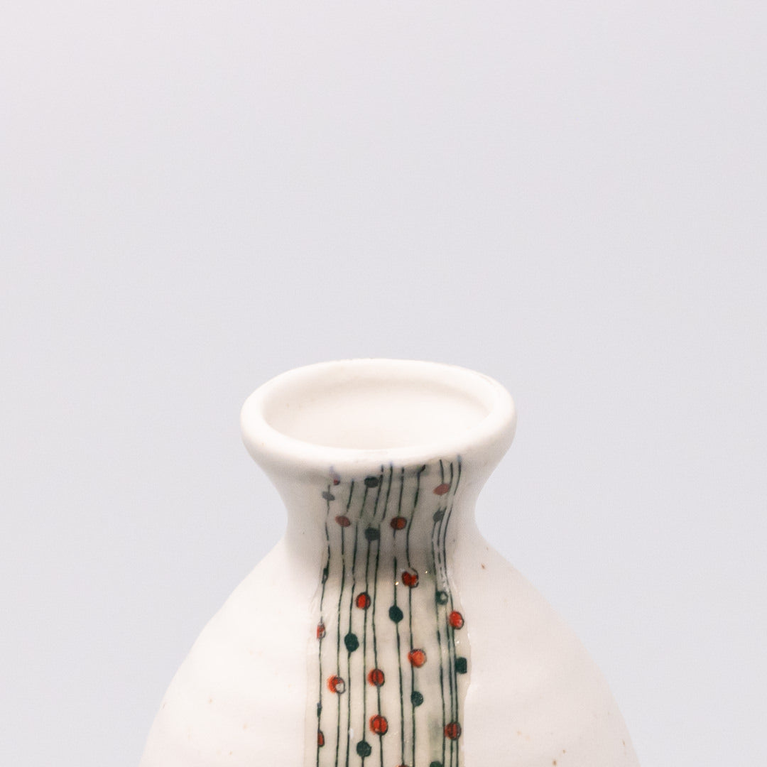 Premium Sake Set for Four – White Abacus Glaze 330ml, 4 Piece