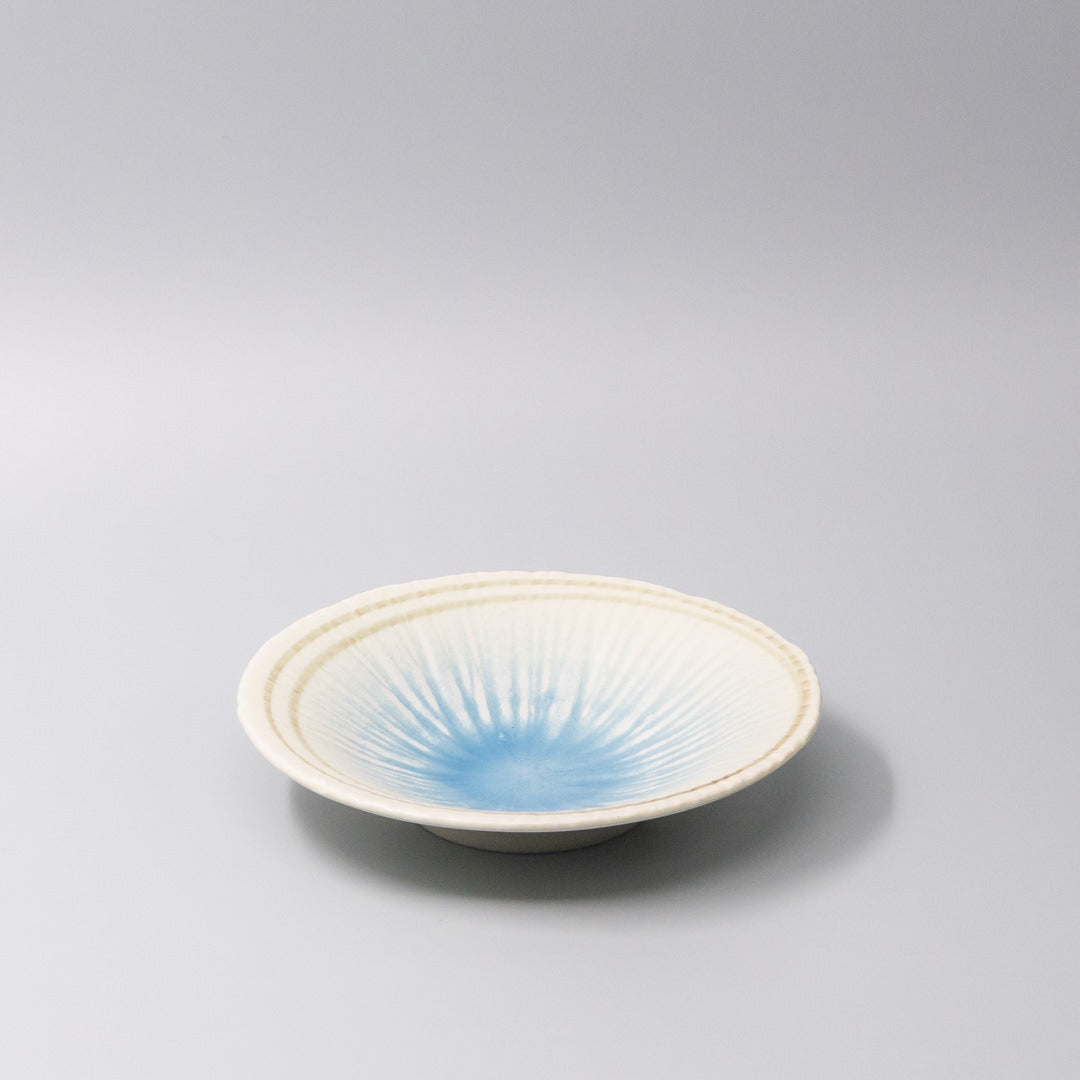 Premium Open Shallow Bowl with Okinawa Glaze - 19cm