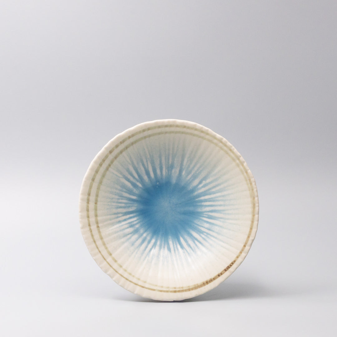 Premium Open Shallow Bowl with Okinawa Glaze - 19cm