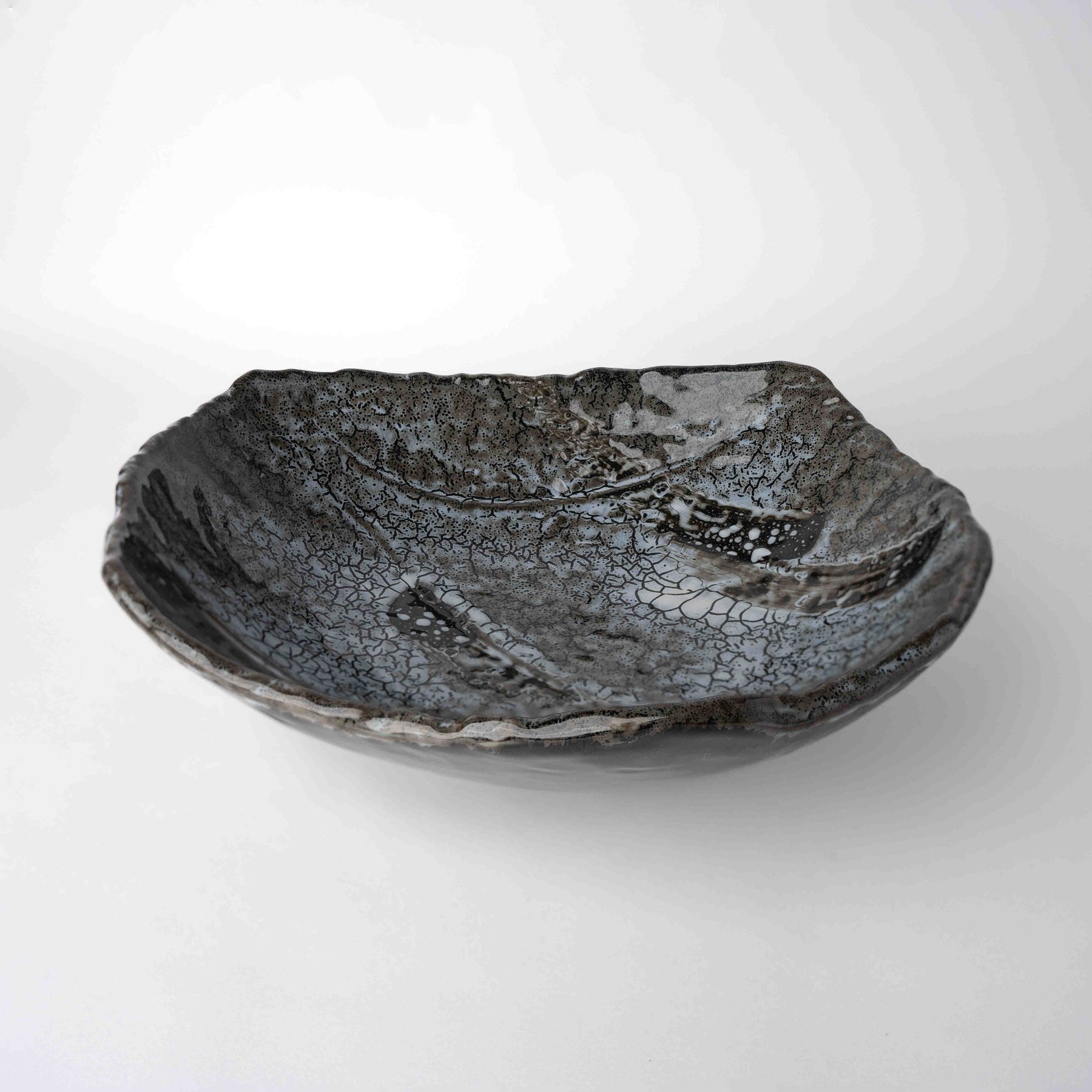 Premium Platter – Brown Shiranami Glaze 26.5 x 23.5cm