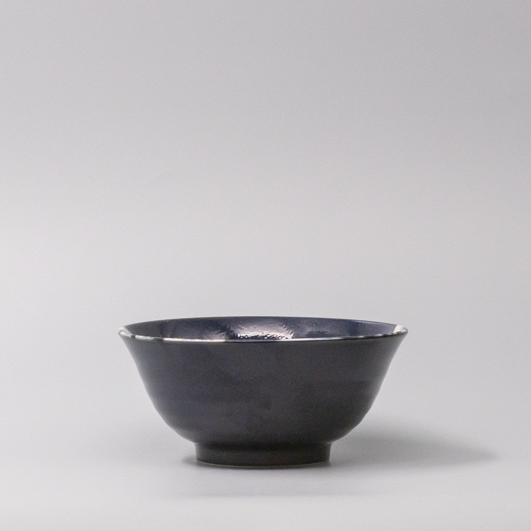 Premium Hokusai Great Wave Rice Bowl - Dark Blue, 15cm