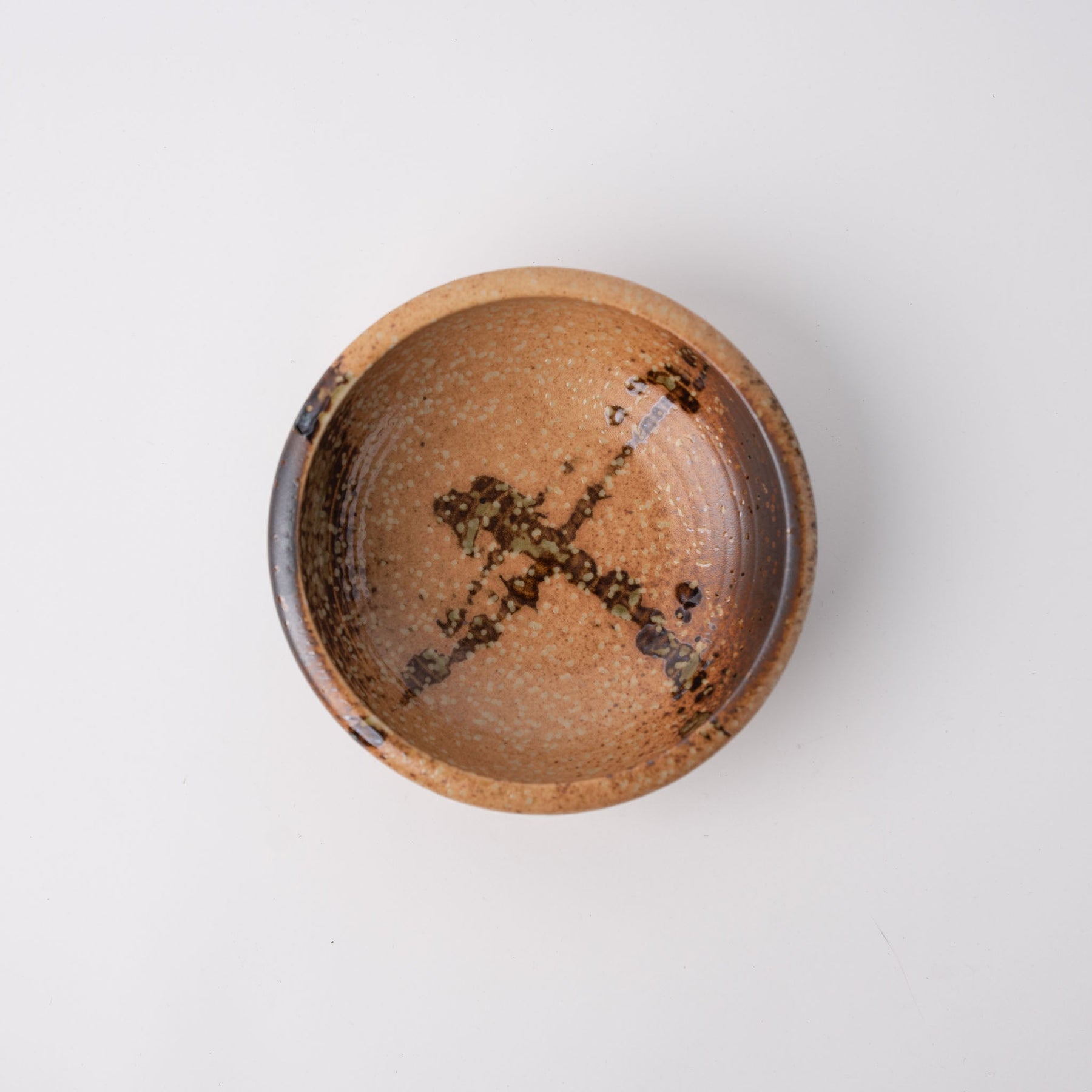 Premium Thick Edge Bowl – Brown Wabi Sabi Glaze 17cm