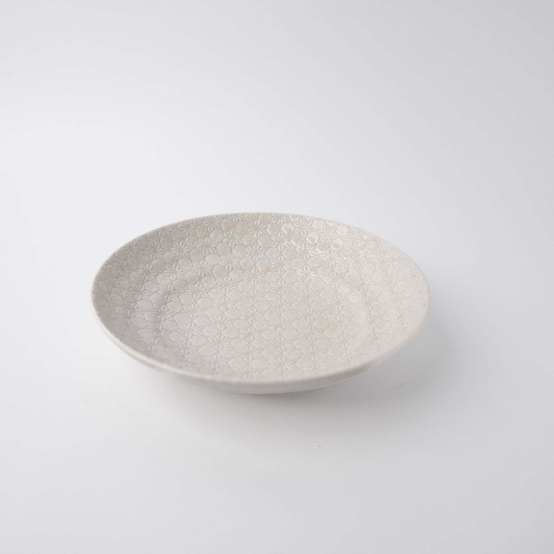 Premium 23cm White Star Glaze Flat Ceramic Pasta Bowl 500ml Dishwasher Microwave Safe