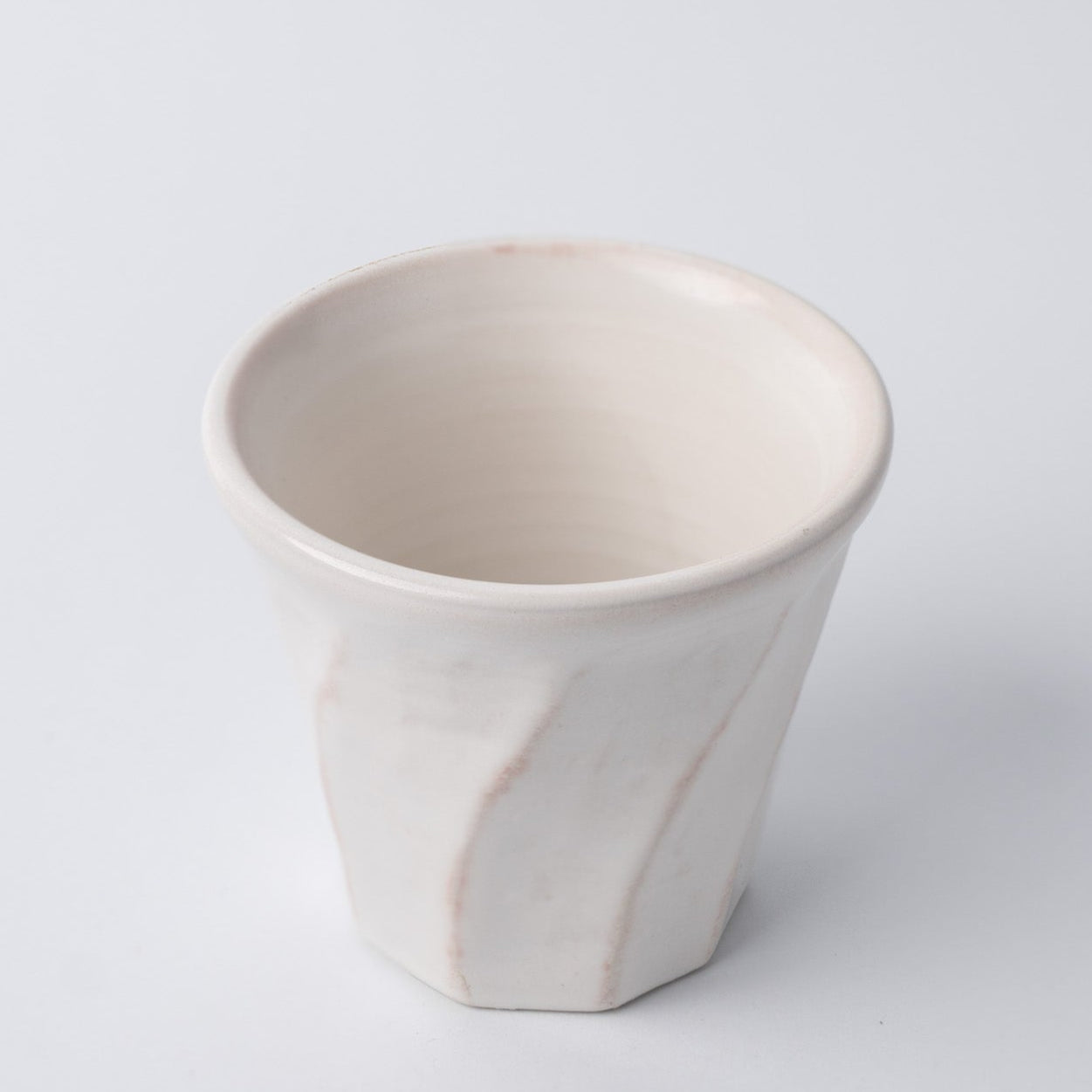 Premium Twist Mug – Blue & White Whitewash Glaze 9cm
