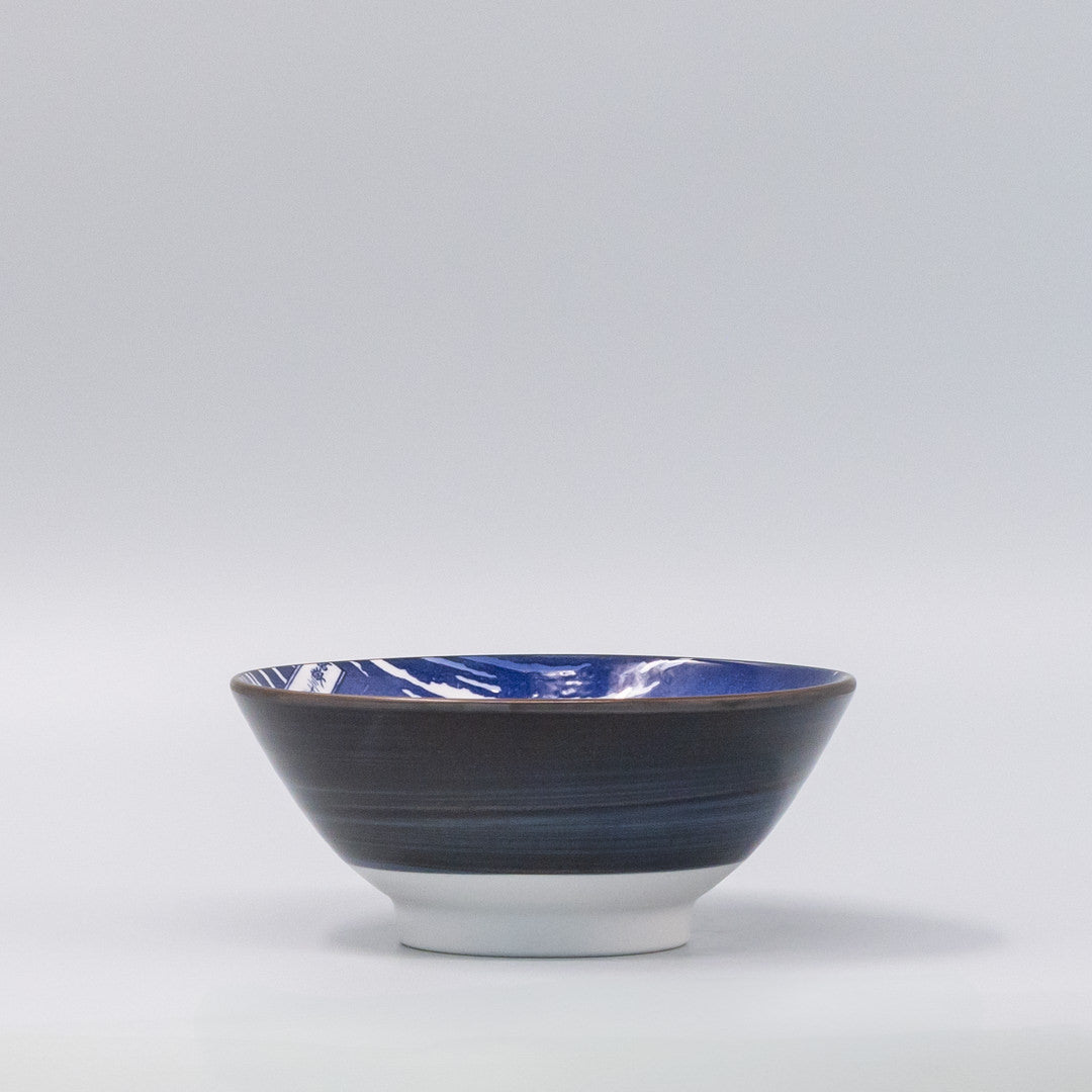 Premium 17.5cm Blue Fuji Design Udon Bowl 800ml Dishwasher Microwave Safe