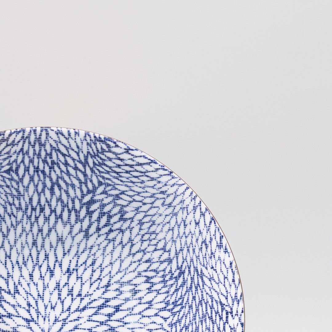 Premium Ramen Bowl – Dark Blue Chrysanthemum Design 21cm