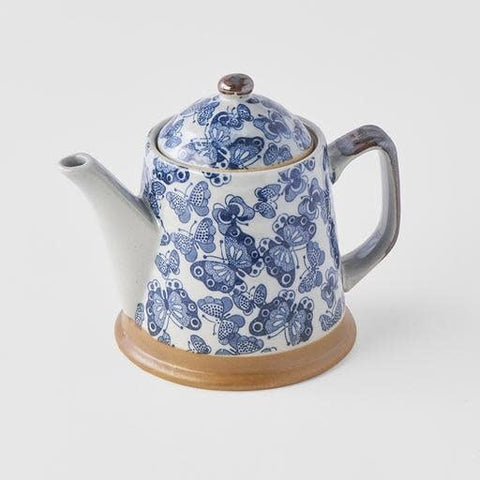 Premium 400ml Butterfly Design Ceramic Teapot Dishwasher Microwave Safe