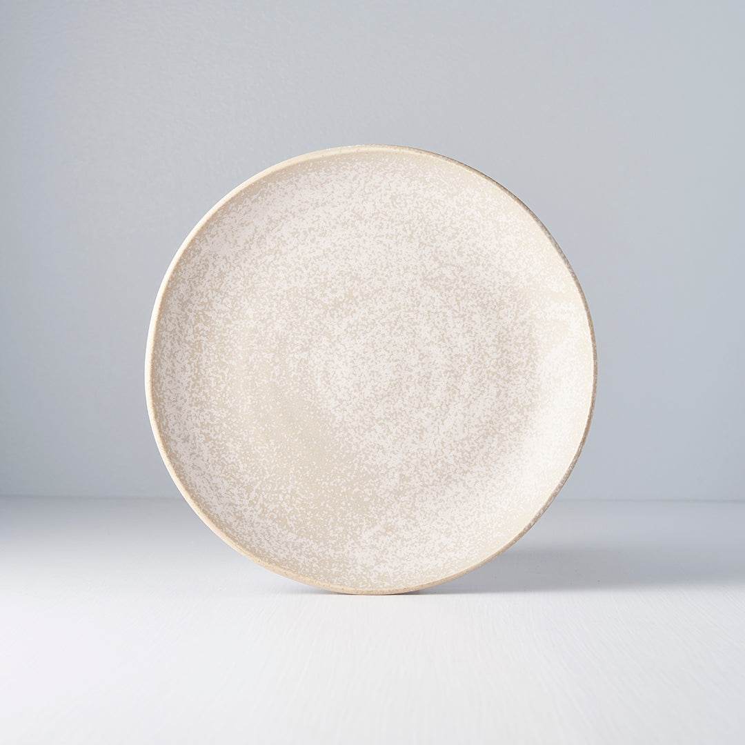 Premium 24cm White Fade Glaze Ceramic Dinner Plate Dishwasher Microwave Safe