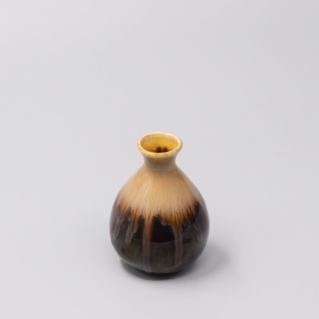 Premium 180ml Black Gloss Sunflower Drip Glaze Ceramic Sake Jug