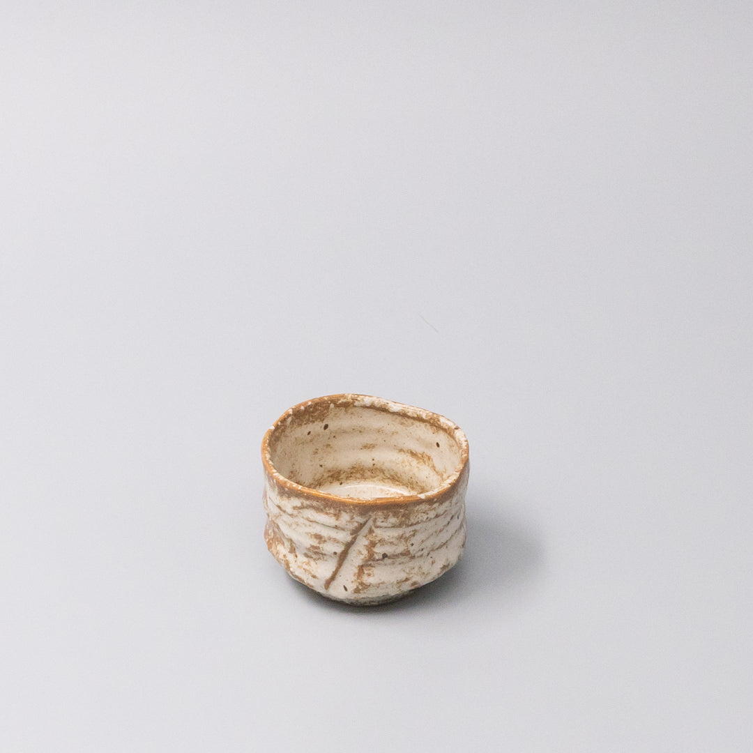 White Sand Glaze Ceramic Sake Cup Japanese Tableware Dishwasher Safe
