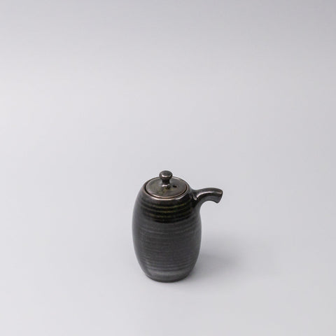 Moss Black 110ml Soy Pot Dark Green Japanese Sauce Server