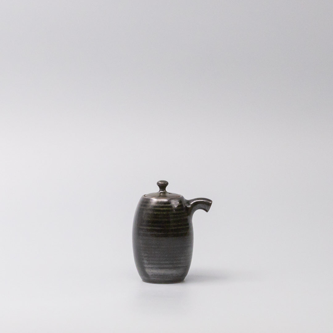 Moss Black 110ml Soy Pot Dark Green Japanese Sauce Server