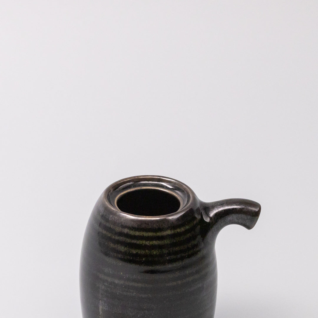 Moss Black 110ml Soy Pot Dark Green Japanese Sauce Server