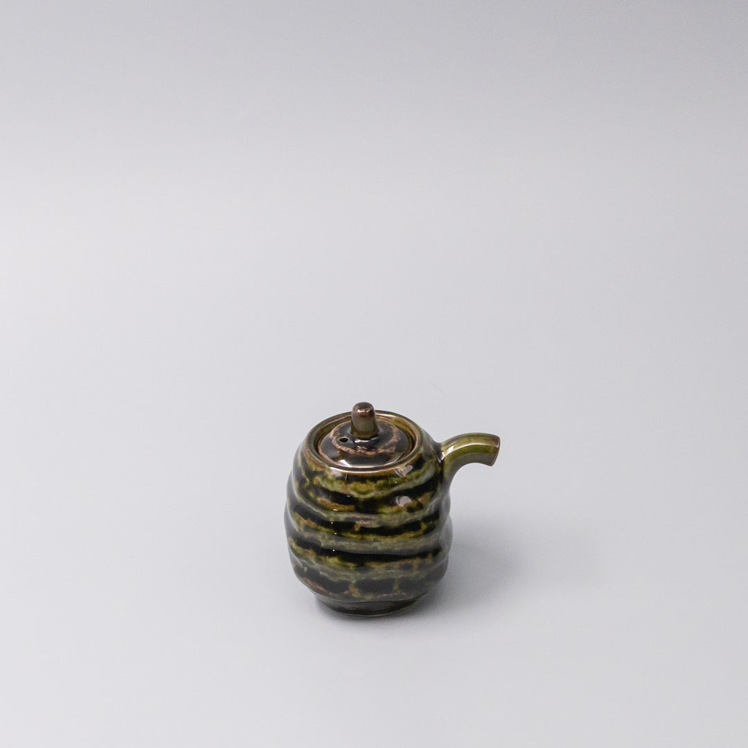 Premium Rustic Sage Brown Soy Pot – Compact Sauce & Condiment Server