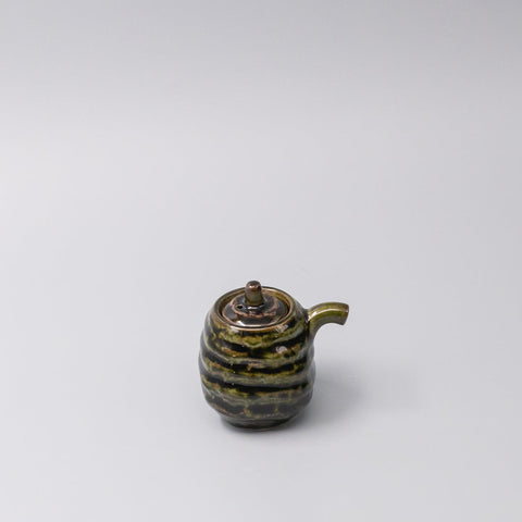Premium Rustic Sage Brown Soy Pot – Compact Sauce & Condiment Server
