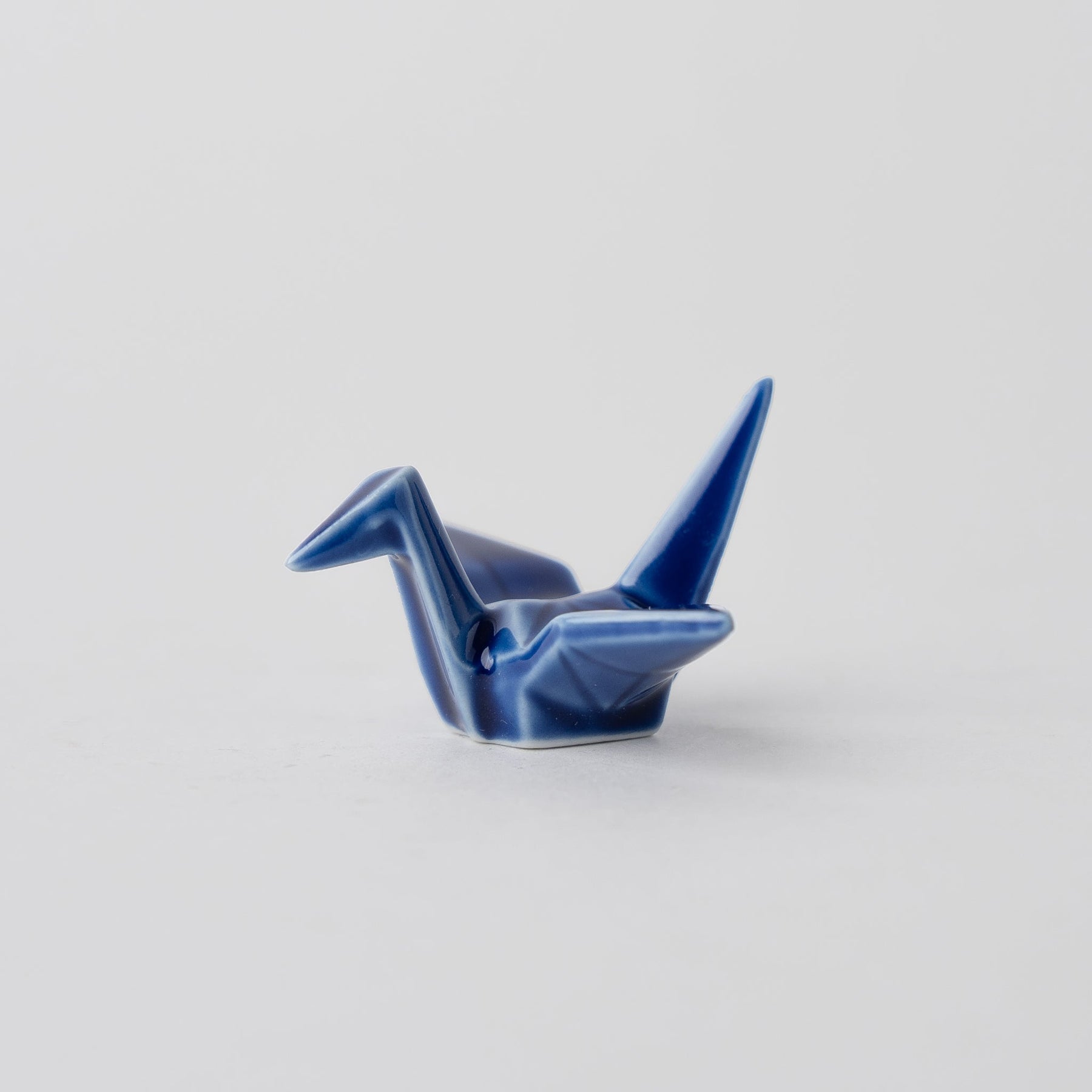Indigo Blue Origami Crane Chopstick Rest Dishwasher Microwave Safe Tableware