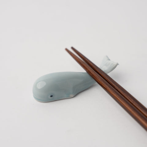 Premium Ice Blue Whale Chopstick Rest - Light Blue