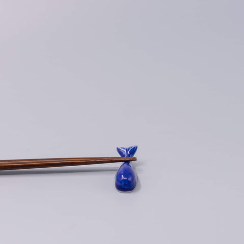 Premium Blue Whale Chopstick Rest - Dark Blue