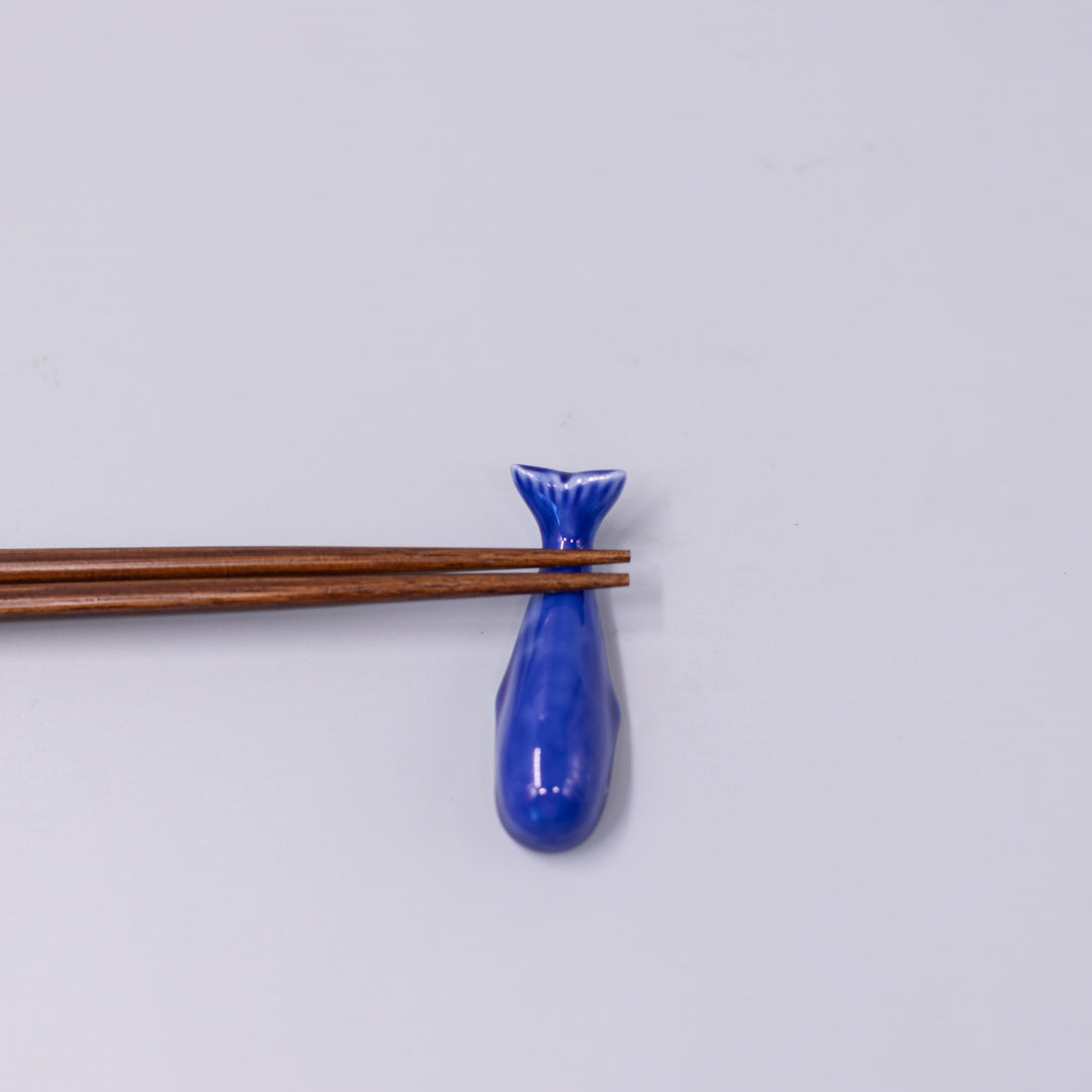 Premium Blue Whale Chopstick Rest - Dark Blue