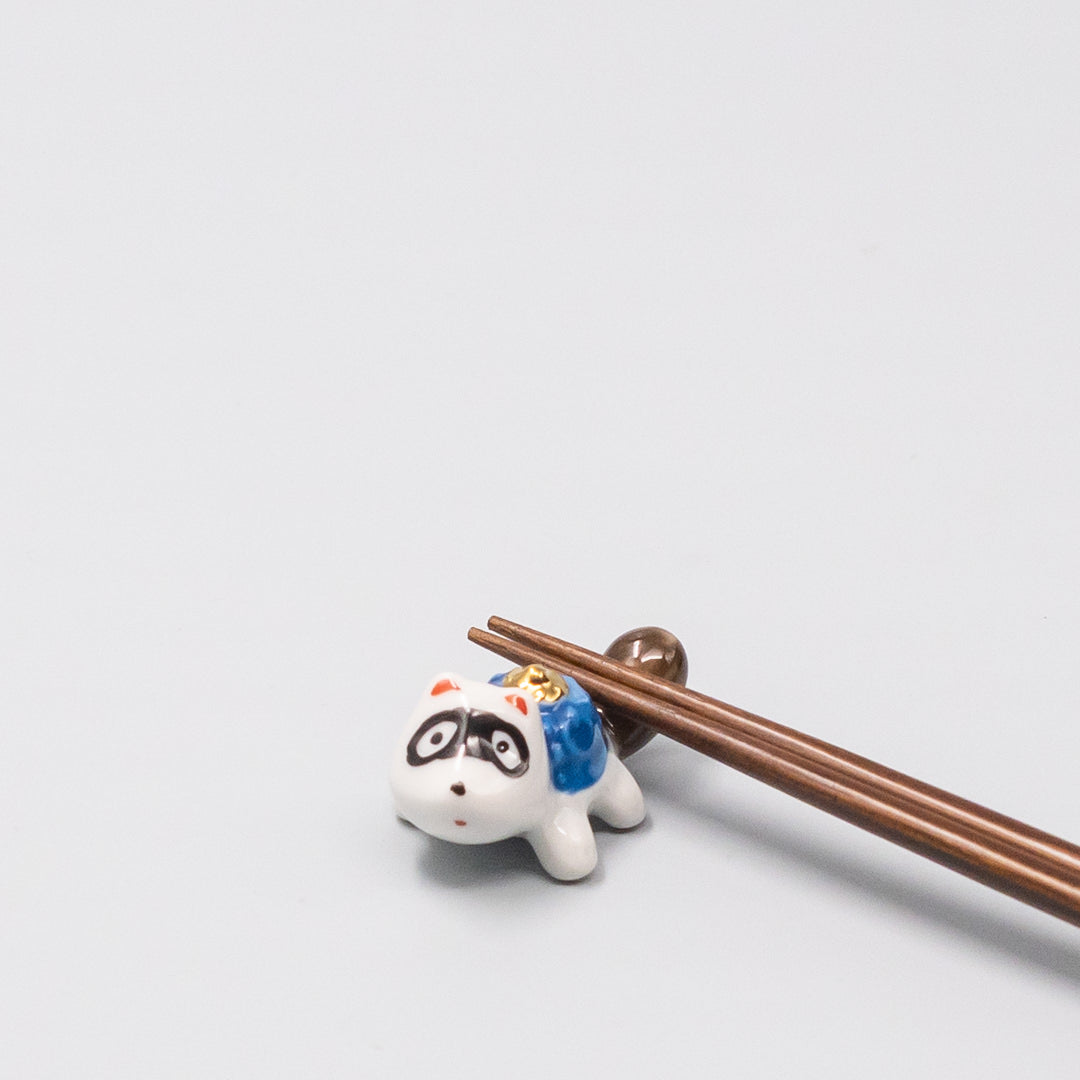 Premium Racoon Chopstick Rest Decorative Tableware Holder
