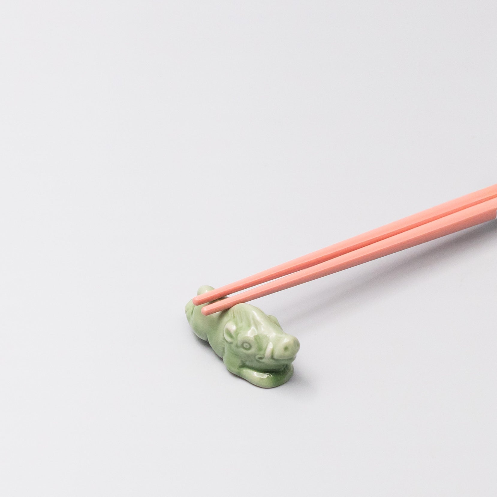 Premium Green Boar Chopstick Rest Japanese Ceramic Tableware