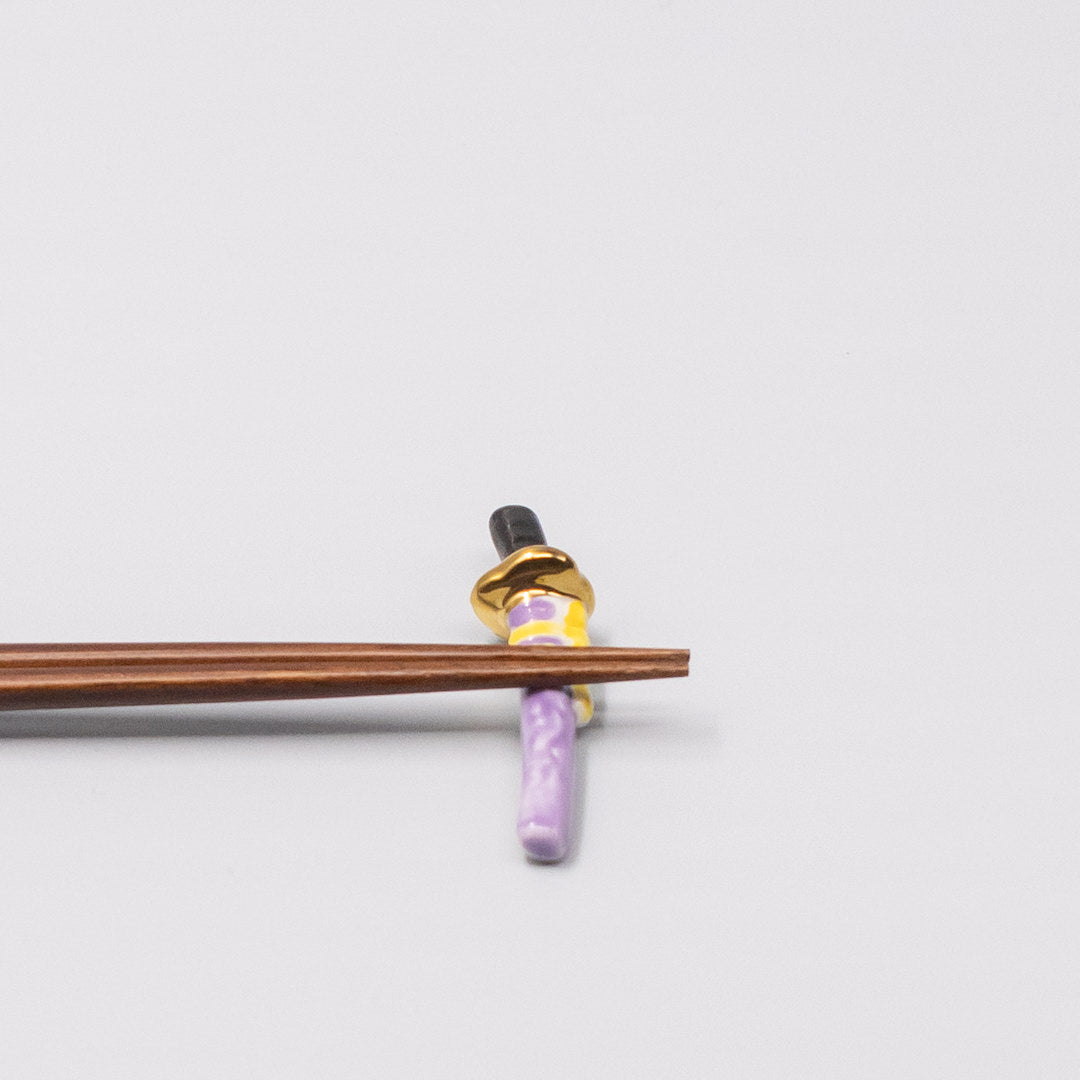 Premium Purple Sword Chopstick Rest Japanese Ceramic Tableware