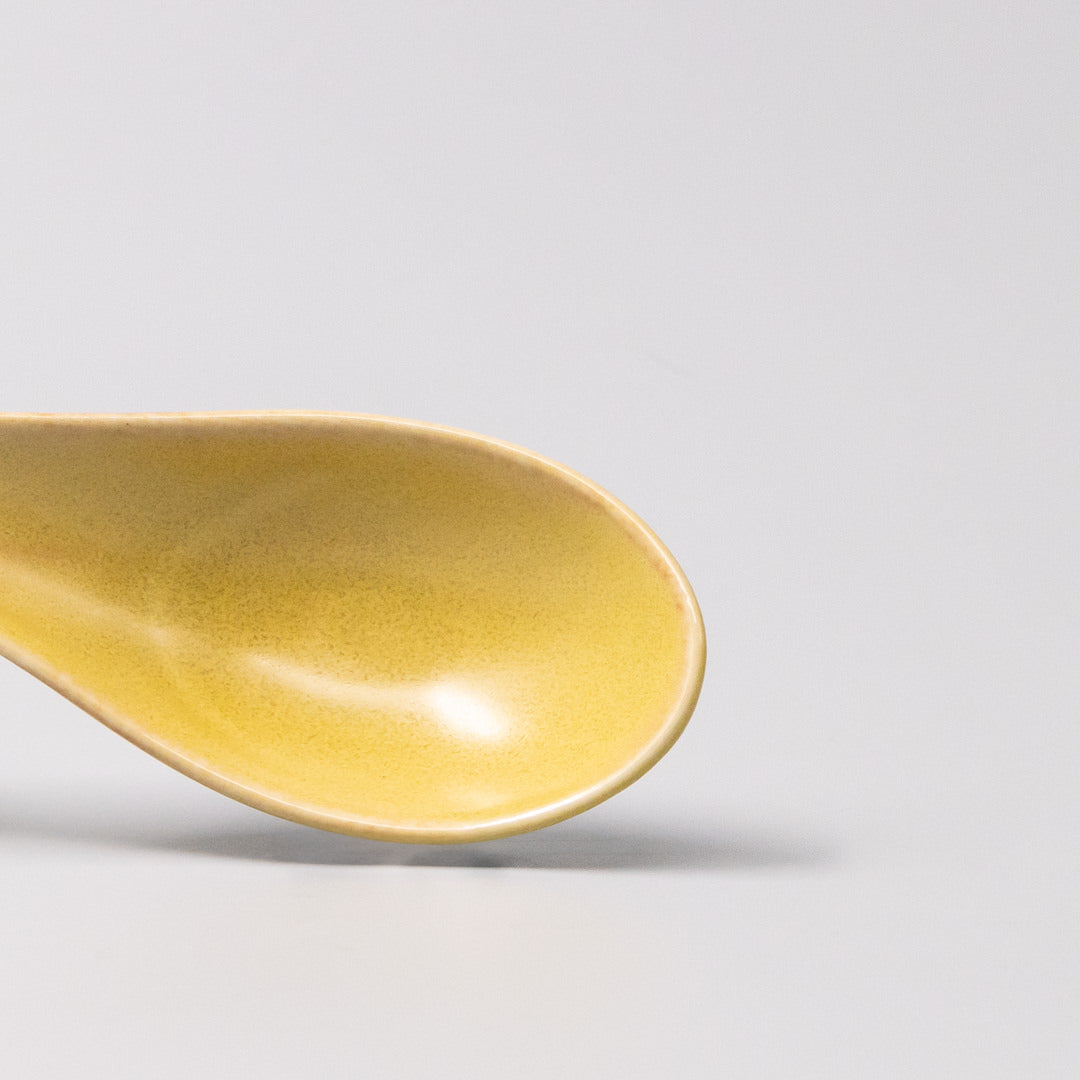 Premium Tapas Spoon – Yellow Ochre Glaze 12.5cm