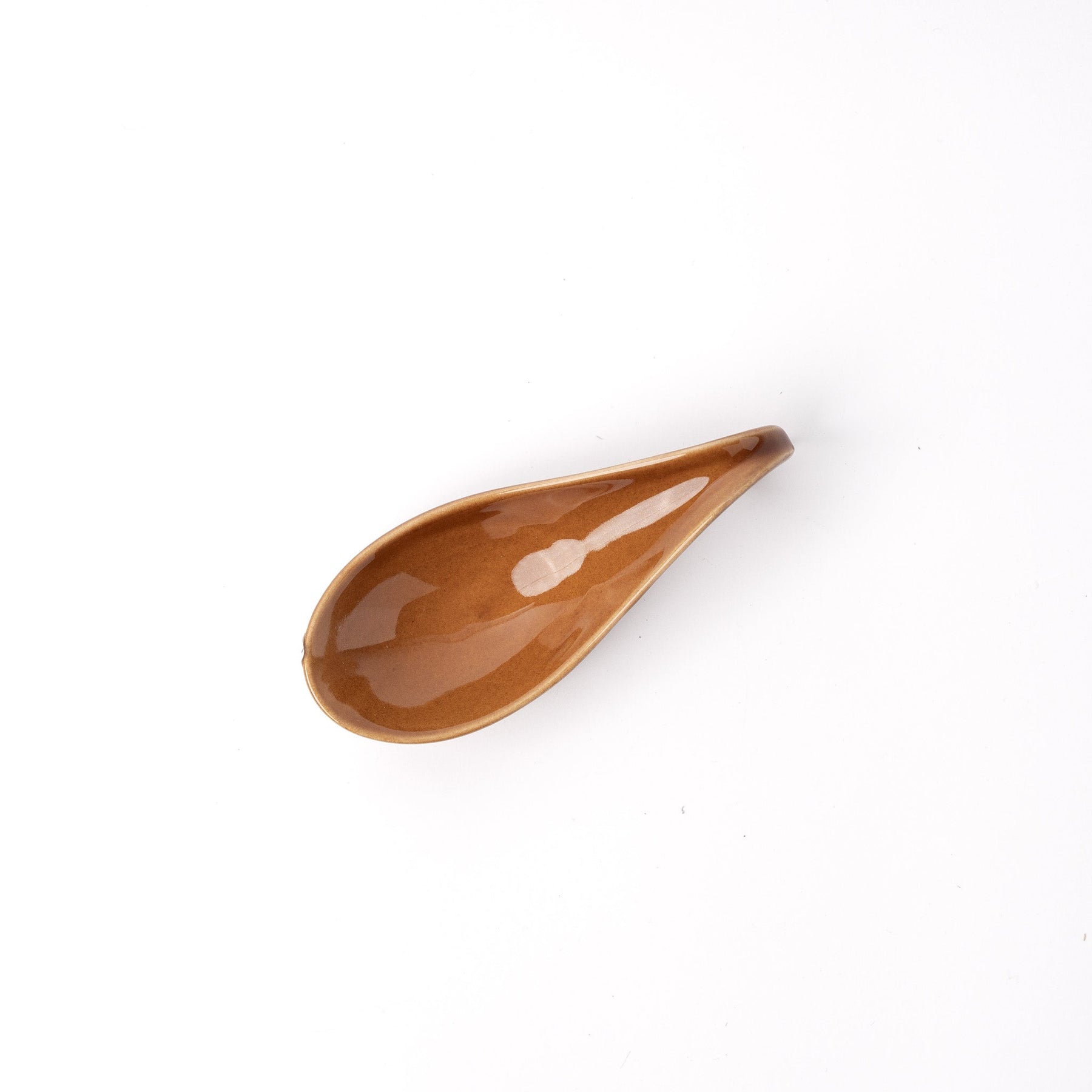 Premium Tapas Spoon – Brown Toffee Glaze 12.5cm