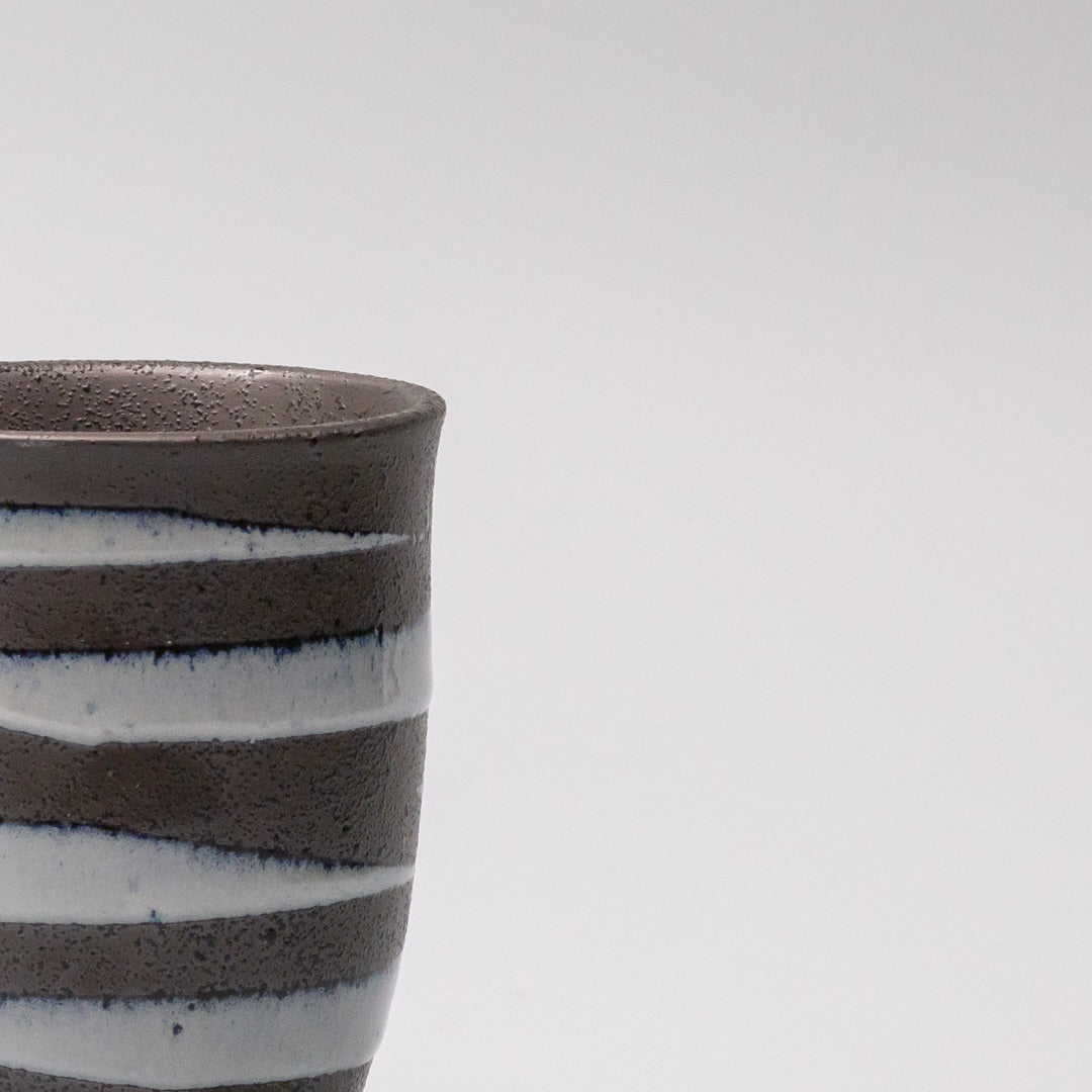 Premium Sushi Mug – Light Blue Spiral on Black Design 300ml