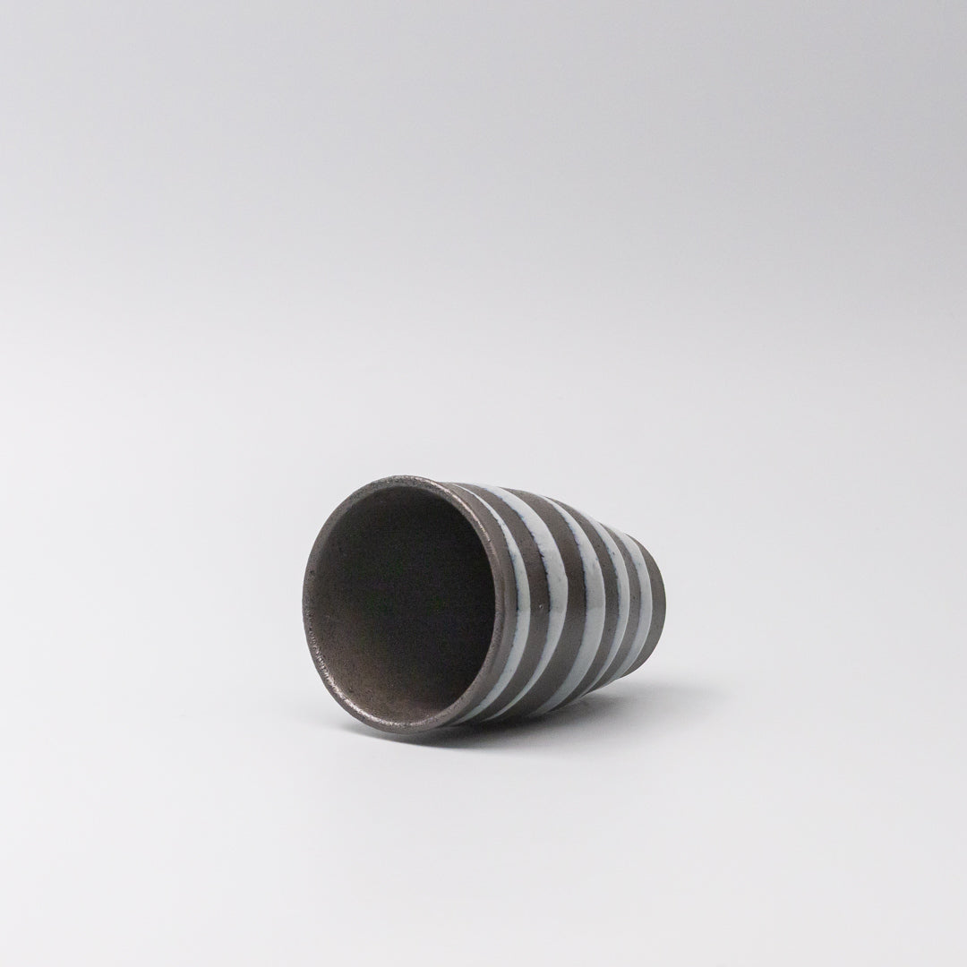 Premium Sushi Mug – Light Blue Spiral on Black Design 300ml