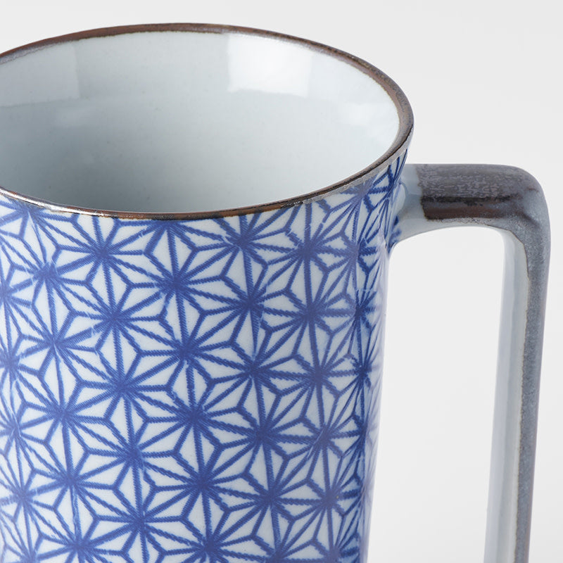 Premium Mug with Handle – Blue Starburst Design 400ml