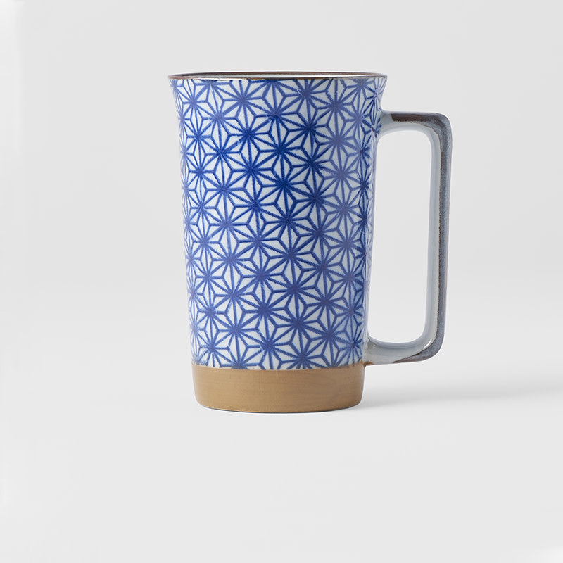 Premium Mug with Handle – Blue Starburst Design 400ml
