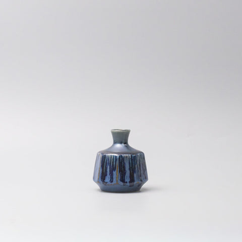 Premium Small Blue Ridge Octagon Ceramic Vase