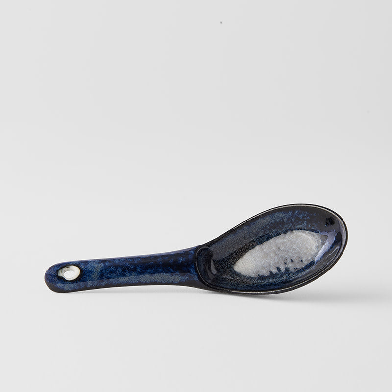 Premium 15cm Kanso Indigo Blue Glaze Ceramic Spoon Dishwasher Microwave Safe