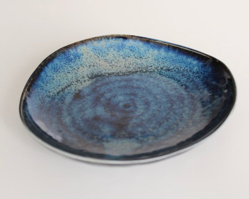 Tapas Plate Organic Shape 16.5cm Kanso Indigo Blue Glaze - SuperSaverAU - view 2