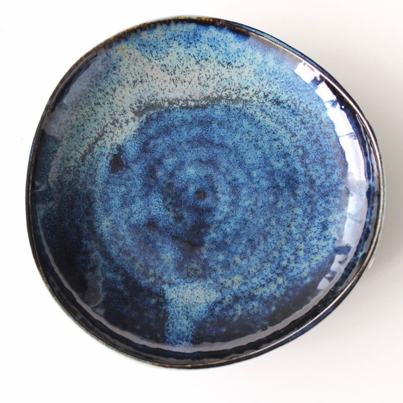 Tapas Plate Organic Shape 16.5cm Kanso Indigo Blue Glaze - SuperSaverAU - view 4