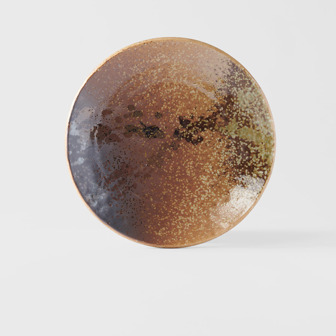 Premium Dinner Plate – Brown Wabi Sabi Glaze 24cm