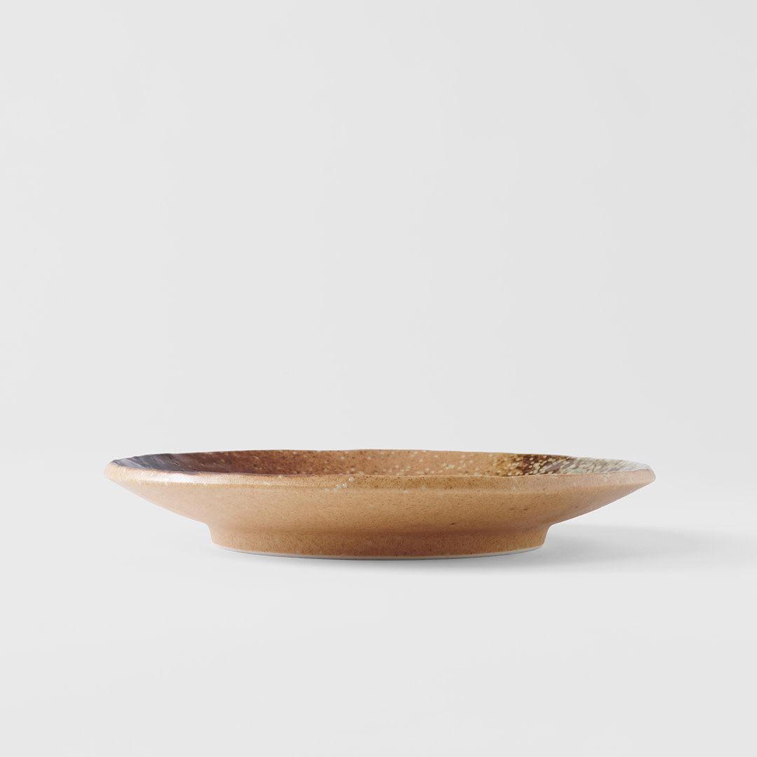 Premium Dinner Plate – Brown Wabi Sabi Glaze 24cm