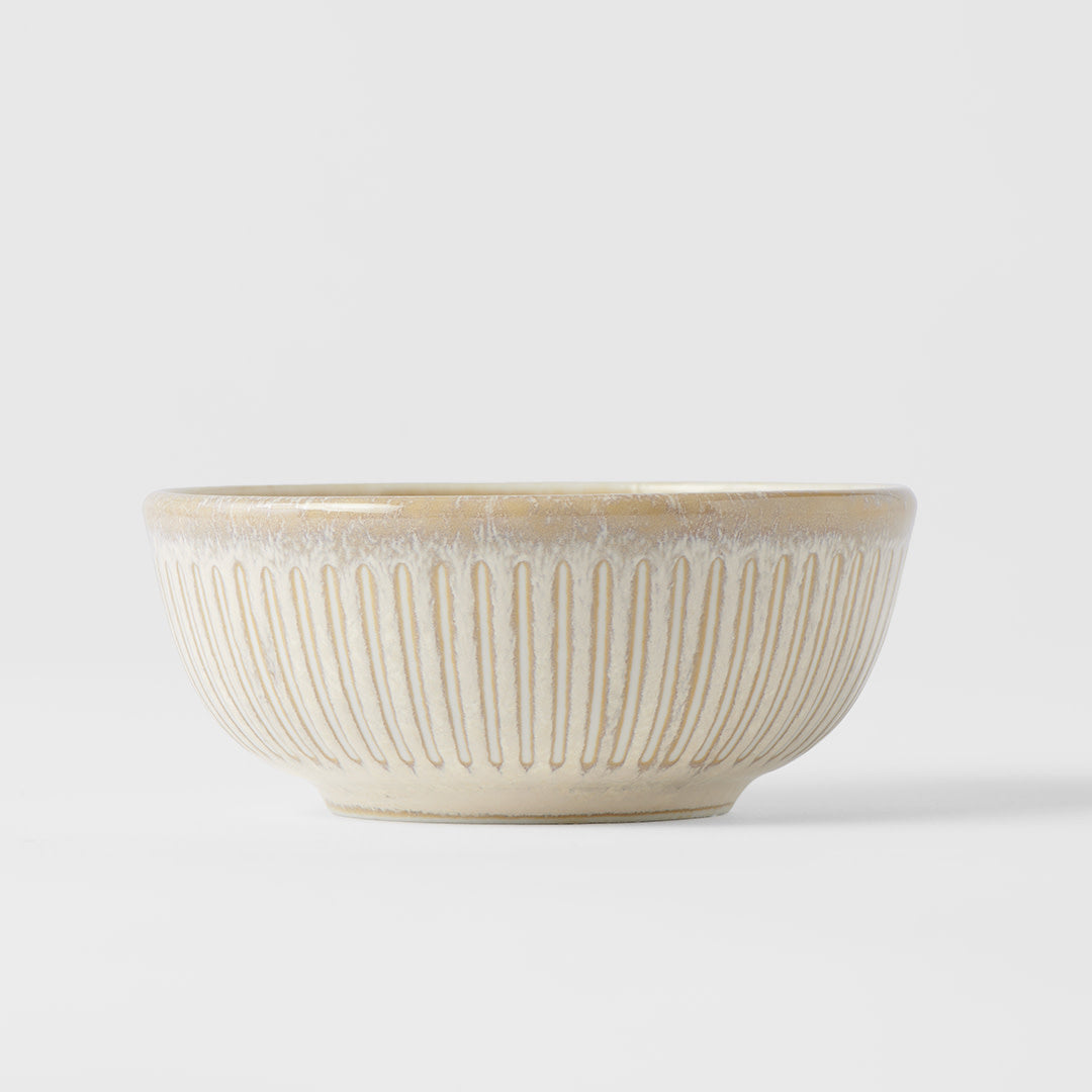 Premium Ceramic Ramekin Bowl – Cream Ridged Alabaster Glaze 10.5cm, 160ml