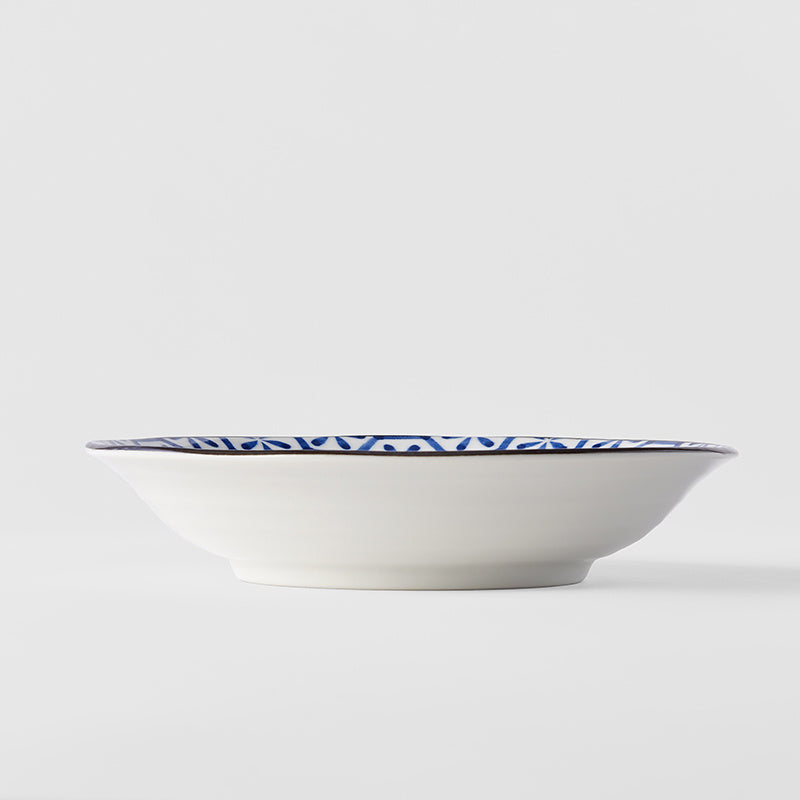 Premium 20.5cm Flower Design Ceramic Pasta Bowl 200ml Dishwasher Microwave Safe