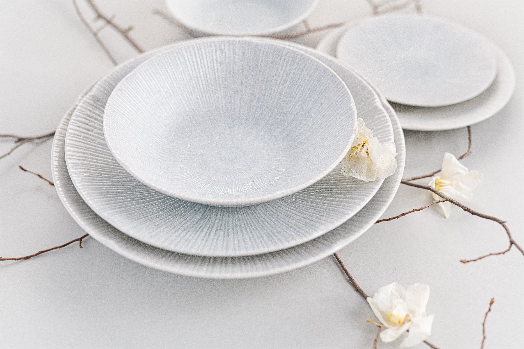 Premium 17cm Ice White Glaze Ceramic Bowl 350ml Dishwasher Microwave Safe