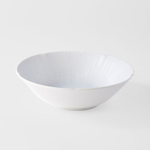 Premium 21cm Ice White Glaze Ceramic Bowl 800ml Dishwasher Microwave Safe