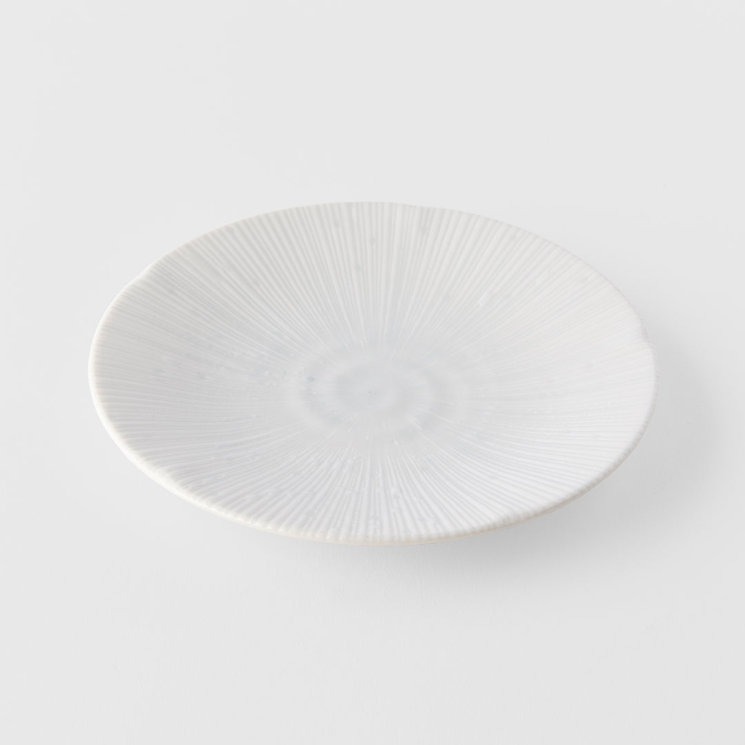 Premium Tapas Plate – White Ice White Glaze 16.5cm