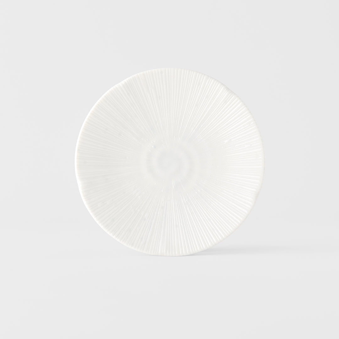 Premium Tapas Plate – White Ice White Glaze 16.5cm