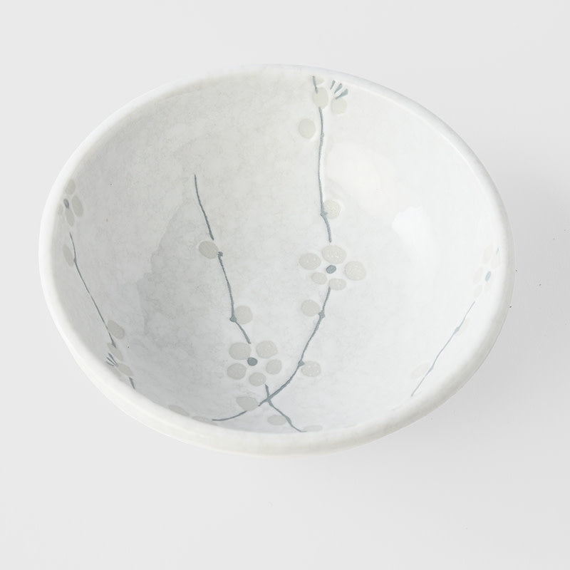 White Blossom Glaze 13cm Ceramic Bowl 200ml Dishwasher Microwave Safe