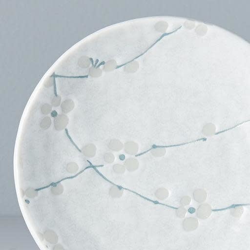 White Blossom Glaze 13cm Ceramic Plate Dishwasher Microwave Safe
