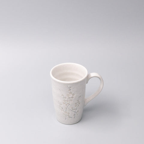 Premium 300ml White Blossom Glaze Ceramic Mug Japanese Tea Coffee Cup